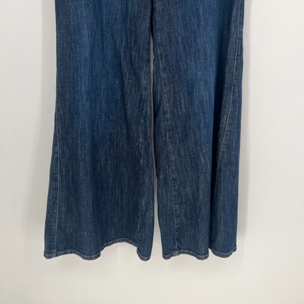Pilcro High Rise Wide Leg Trouser Jeans Womens 31 Blue Boho Anthropologie - Picture 7 of 12